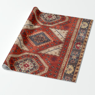 Orientalischer türkischer Perserteppich Rot Geschenkpapier