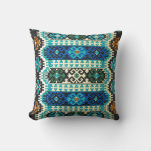 Orientalischer türkischer persischer Teppich Blau  Kissen