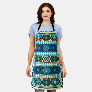 Orientalischer türkischer persischer Teppich Blau Schürze