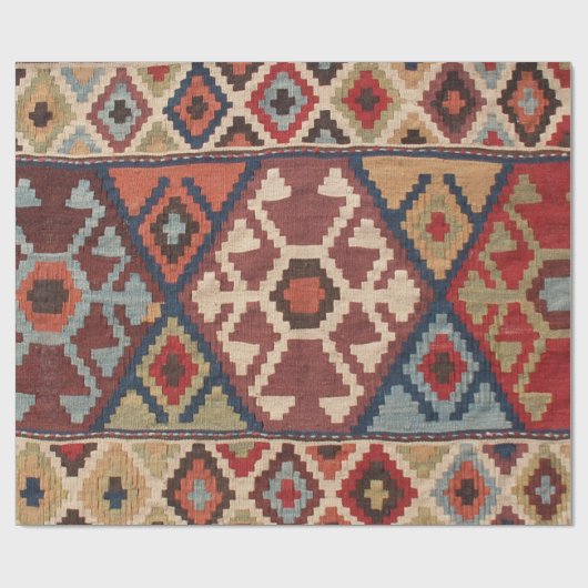 Orientalischer türkischer Teppich Geschenkpapier (Flach)