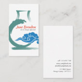 Orientalischer Vase u. Visitenkarte (Vorne/Hinten)