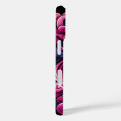 Orientalischer Vektor abstrakt Geishas rosa Wellen Case-Mate iPhone Hülle (Rückseite / Rechts)