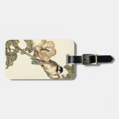 Orientalischer Vogel auf dem Zweig Gepäckanhänger (Vorderseite horizontal)