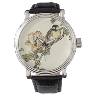 Orientalischer Vogel auf Zweig Armbanduhr