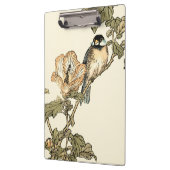 Orientalischer Vogel auf Zweig Klemmbrett (Links)