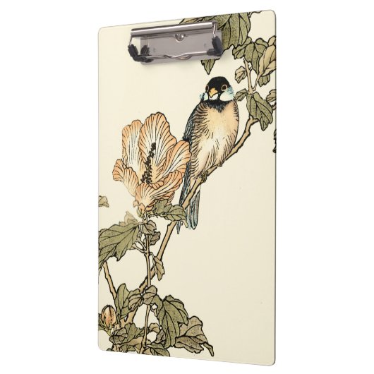 Orientalischer Vogel auf Zweig Klemmbrett (Links)