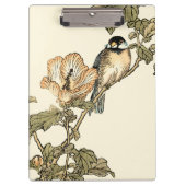 Orientalischer Vogel auf Zweig Klemmbrett (Vorderseite)