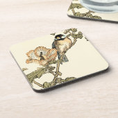 Orientalischer Vogel auf Zweig Untersetzer (Linke Seite)