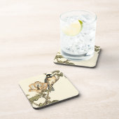 Orientalischer Vogel auf Zweig Untersetzer (Rechte Seite)