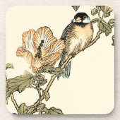 Orientalischer Vogel auf Zweig Untersetzer (Vorderseite)