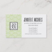 Orientalischer Wellenhintergrund des Telefonnummerkarte (Rückseite)