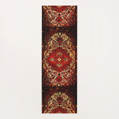 Orientalischer Wolldeckeentwurf in der dunkelroten Yogamatte (Rückseite)