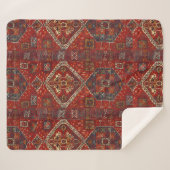 Orientalischer Wolldeckeentwurf in dunkelrotem no5 Sherpadecke (Vorderseite (Horizontal))