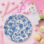 Orientalisches Blau Chinoiserie Pappteller (Party)