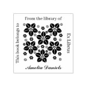 Orientalisches Blumen-Exlibris Gummistempel (Prägung)