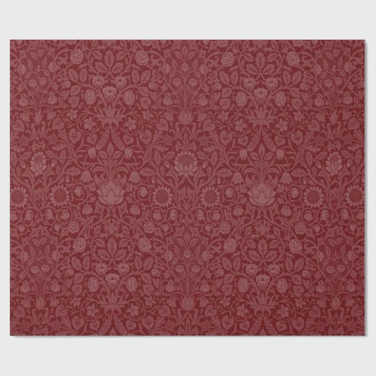 Orientalisches Blumendesign in dunkelrot Geschenkpapier (Flach)