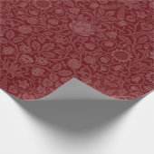 Orientalisches Blumendesign in dunkelrot Geschenkpapier (Ecke)