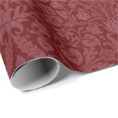 Orientalisches Blumendesign in dunkelrot Geschenkpapier (Rolleneckpunkt)