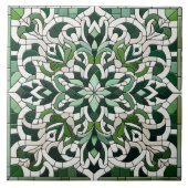 Orientalisches Blumenmosaik-Ornament Fliese (Vorderseite)