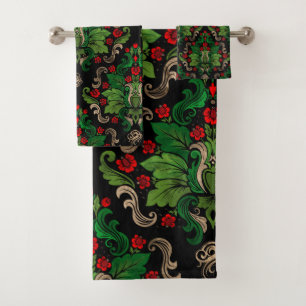 Orientalisches Damast-Muster Badhandtuch Set