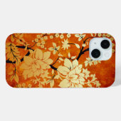 Orientalisches Design in Orange, Gold und Schwarz Case-Mate iPhone Hülle (Rückseite (Horizontal))