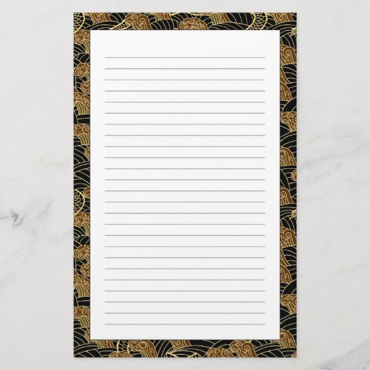 Orientalisches Drachenmuster Briefpapier (Vorderseite)