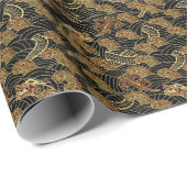 Orientalisches Drachenmuster Geschenkpapier (Rolleneckpunkt)