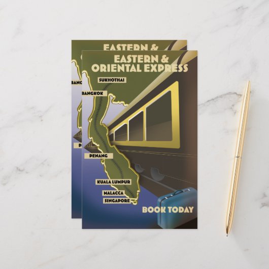 Orientalisches Fahrplakat (Vorderseite/Rückseite Beispiel)