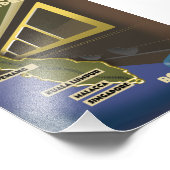 Orientalisches Fahrplakat Fotodruck (Ecke)