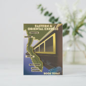 Orientalisches Fahrplakat Postkarte (Stehend Vorderseite)