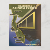 Orientalisches Fahrplakat Postkarte (Vorderseite)