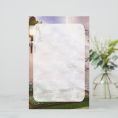 Orientalisches Fantasie-Kirschblüten-Briefpapier Briefpapier (Stehend Vorderseite)