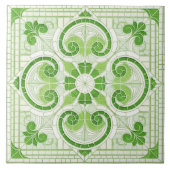 Orientalisches florales Mosaik-Ornament Fliese (Vorderseite)