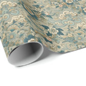 Orientalisches Gartenmuster Geschenkpapier (Rolleneckpunkt)