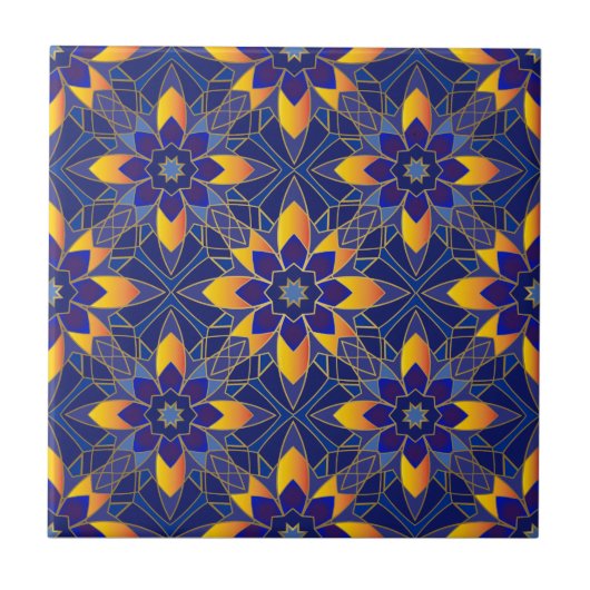 Orientalisches geometrisches Muster Fliese (Vorderseite)