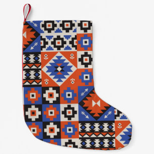 Orientalisches geometrisches nahtloses Muster. Eth Kleiner Weihnachtsstrumpf