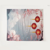 Orientalisches Glück im neuen Jahr Hintergrund Wandteppich (Vorderseite (Horizontal))