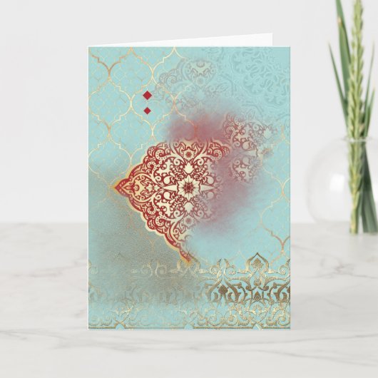 Orientalisches Glühen - Grußkarte Dankeskarte (Vorderseite)