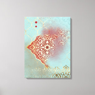 Orientalisches Glühen - überzogene Canvas Leinwanddruck