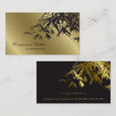 Orientalisches Gold-und schwarzer Visitenkarte (Vorne/Hinten)