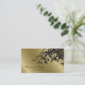 Orientalisches Gold-und schwarzer Visitenkarte (Stehend Vorderseite)