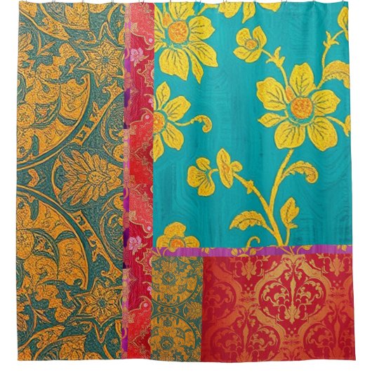 Orientalisches Grün - Duschvorhang (Vorderseite)