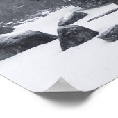 Orientalisches Haus in Wäldern mit Schnee Poster (Ecke)