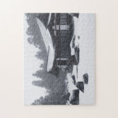 Orientalisches Haus in Wäldern mit Schnee Puzzle (Vertikal)