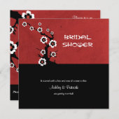 Orientalisches Kirschblüte-Brautparty Einladung (Vorne/Hinten)