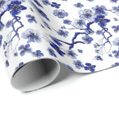 Orientalisches Kirschblüte-Niederlassungs-Muster Geschenkpapier (Rolleneckpunkt)