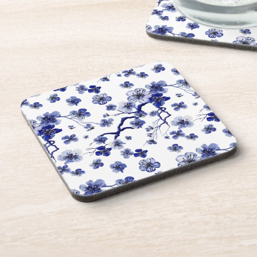 Orientalisches Kirschblüte-Niederlassungs-Muster Getränkeuntersetzer (Linke Seite)