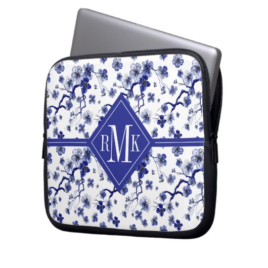 Orientalisches Kirschblüte Niederlassungs-Muster Laptopschutzhülle (Vorderseite Links)