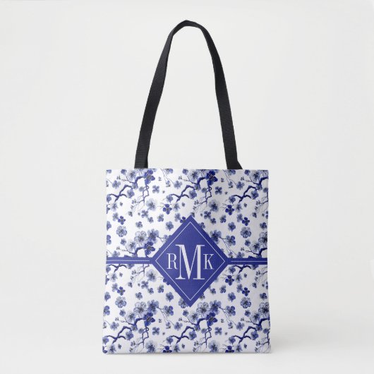 Orientalisches Kirschblüte Niederlassungs-Muster Tasche (Vorderseite)