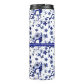 Orientalisches Kirschblüte Niederlassungs-Muster Thermosbecher (Rückseite)